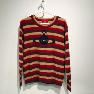 Authentic Vivienne Westwood Red and Tan Knit Top